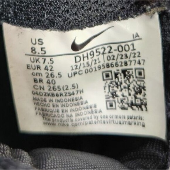 Nike Waffle Debut Mens Sz 8.5 Black White Trail Running Sneaker Shoes DH9522-001 main image 6